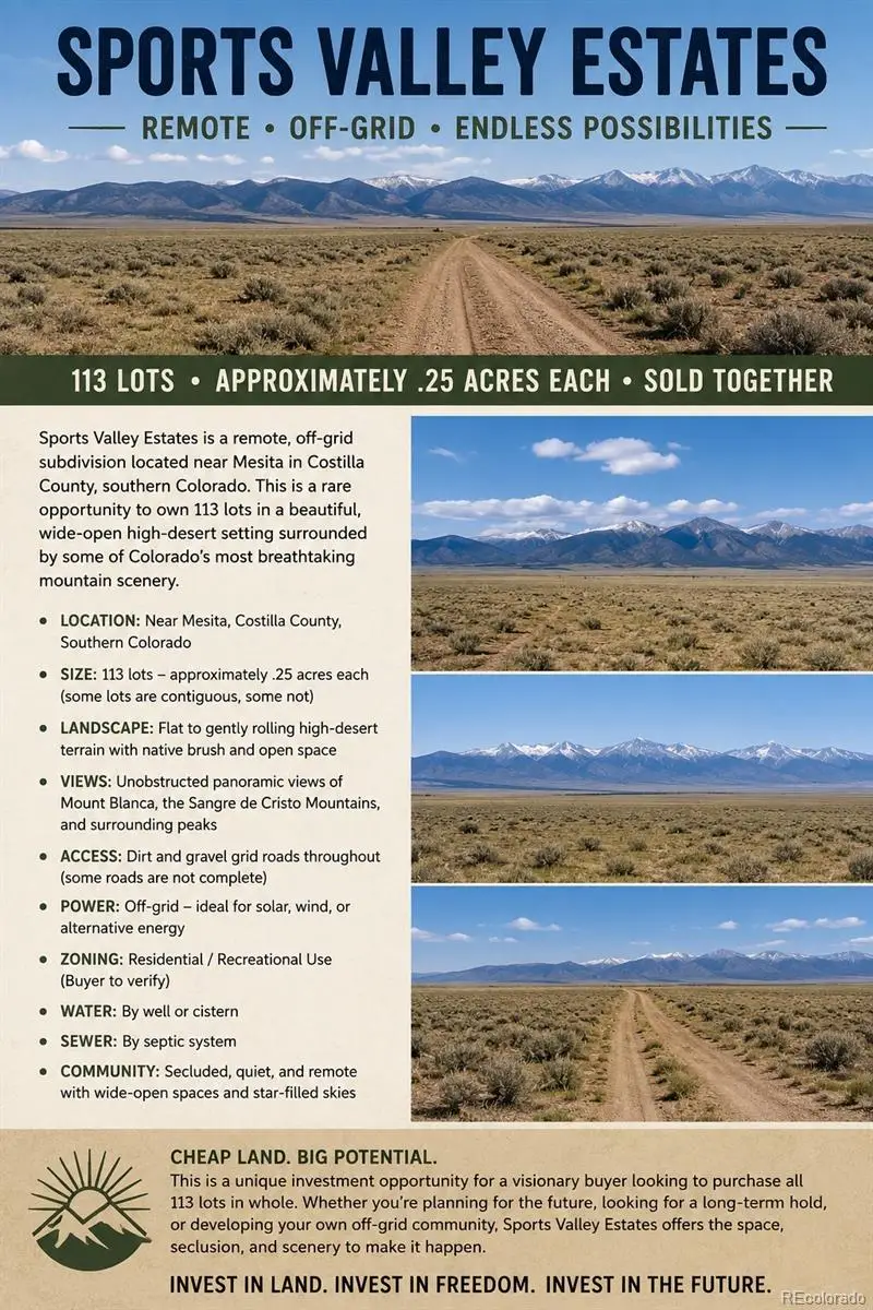 113 lots Sports Valley Estates, Mesita, CO 81152 - #1