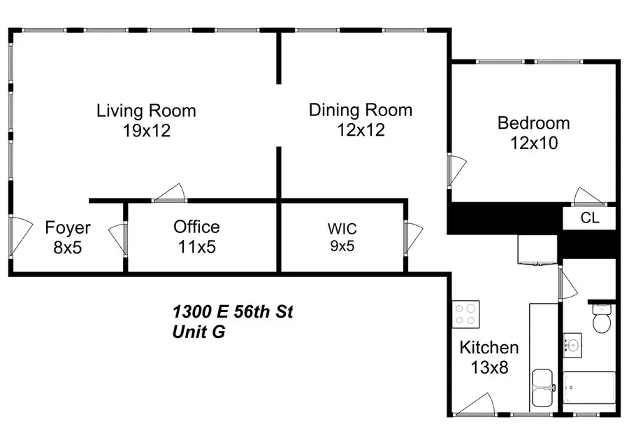 1300 E 56th Street #G, Chicago, IL 60637 - #2