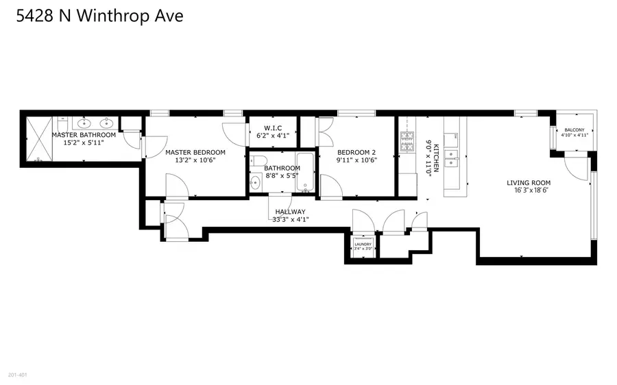5428 N Winthrop Avenue #201, Chicago, IL 60640 - #2