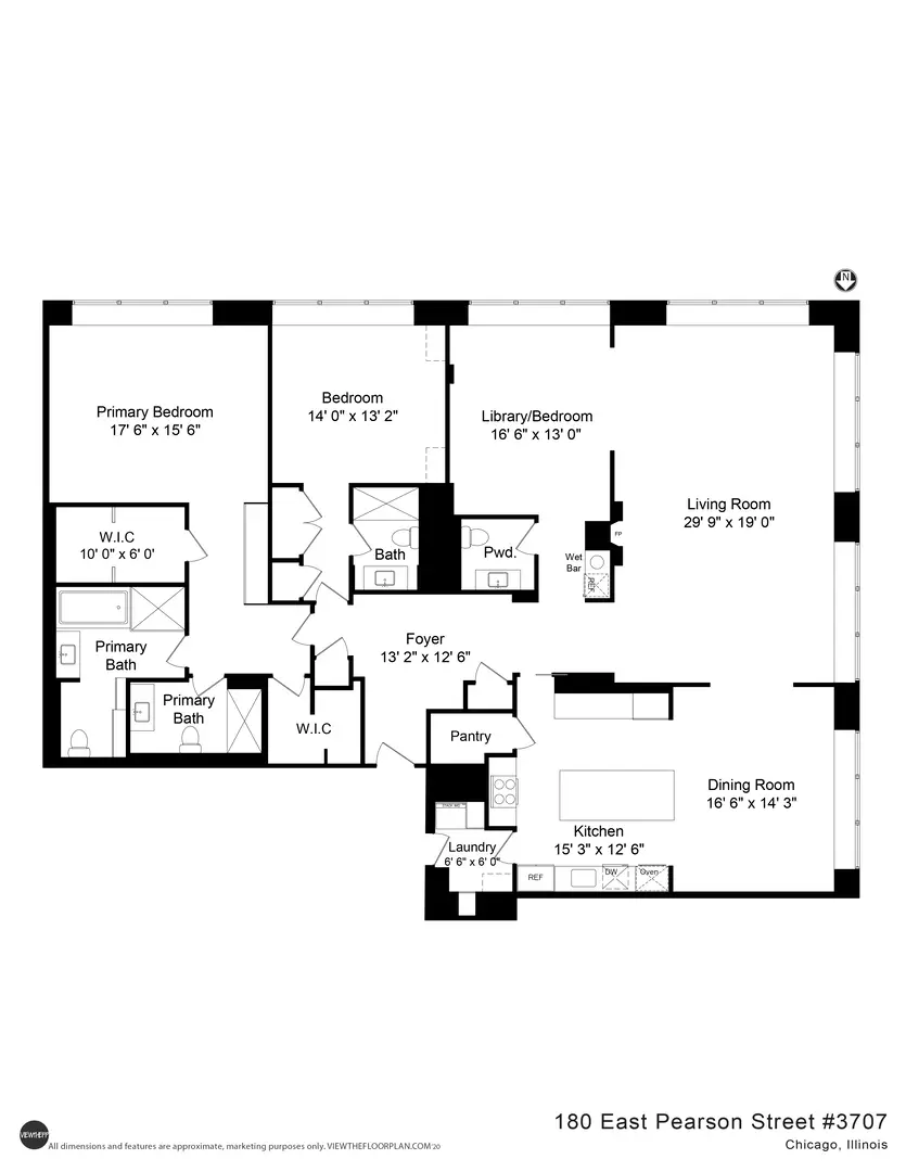 180 E Pearson Street #3707, Chicago, IL 60611 - #2