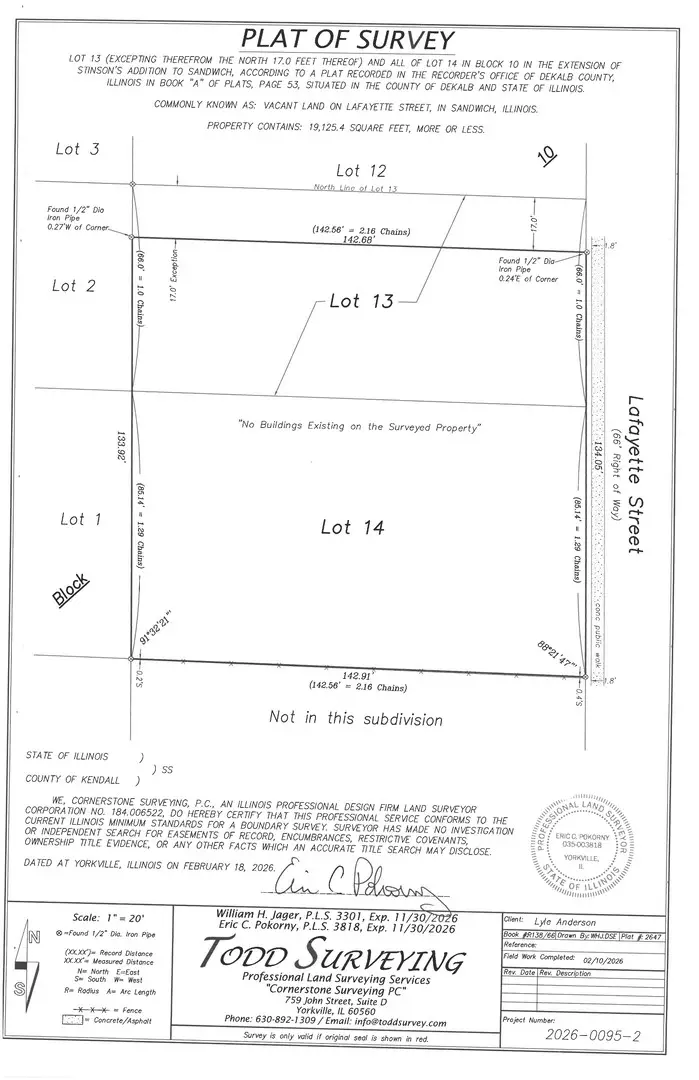 Commonly Known As Vacant Land On Lafayette Street, Sandwich, IL 60548 - #2