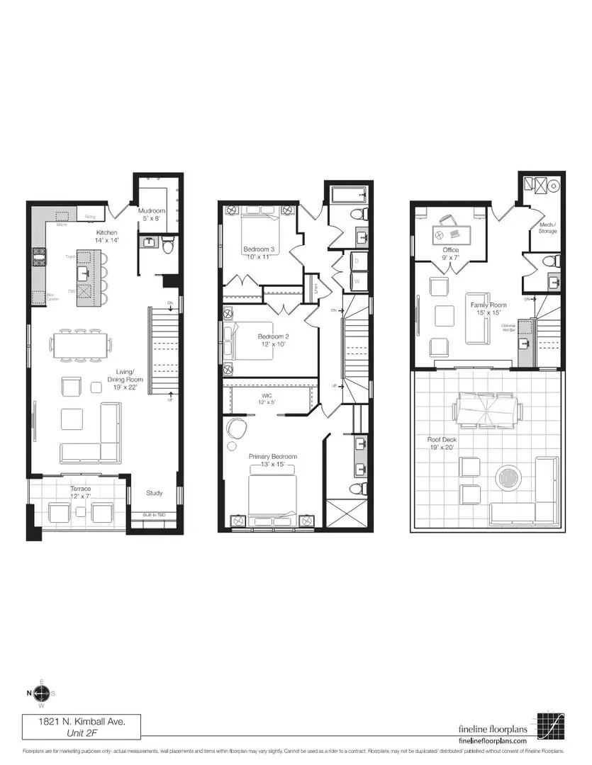1821 N Kimball Avenue #2F, Chicago, IL 60647 - #2
