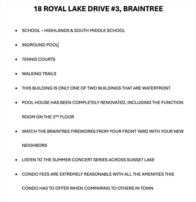 18 Royal Lake Dr #3, Braintree, MA 02184 - #2