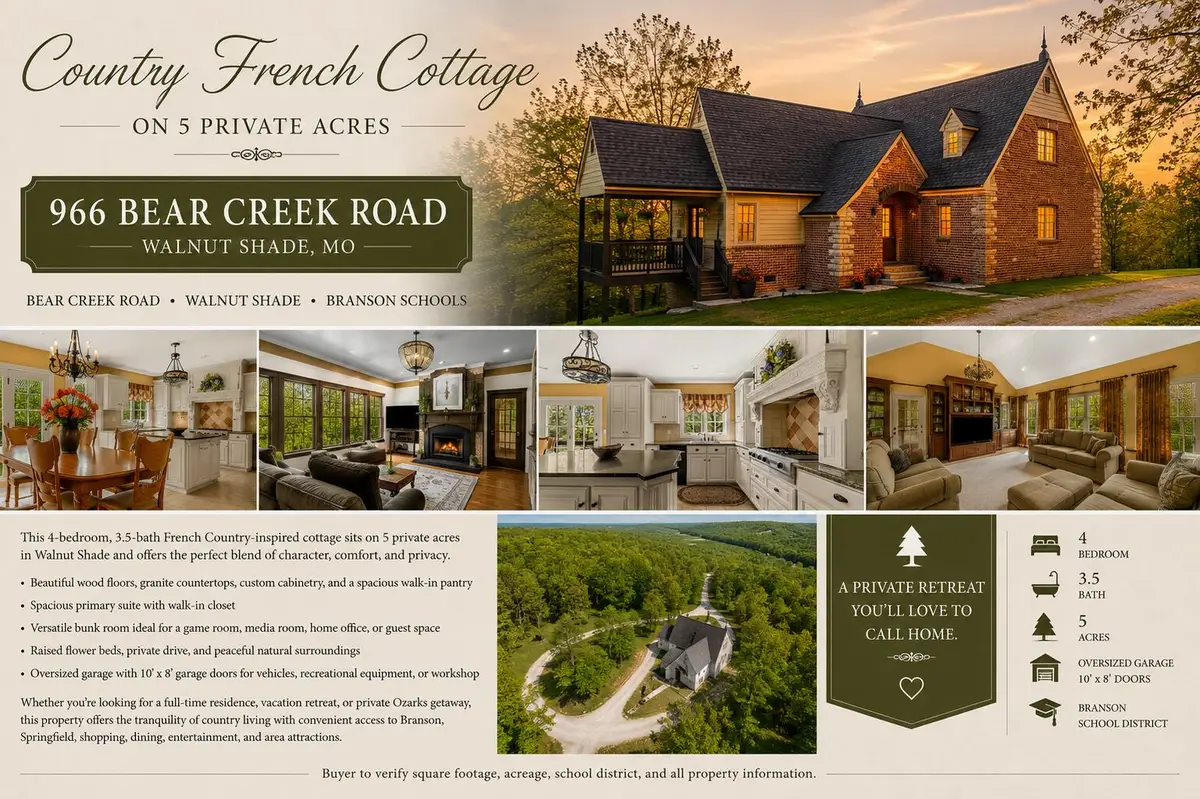 966 Bear Creek Road, Walnut Shade, MO 65771 - #1