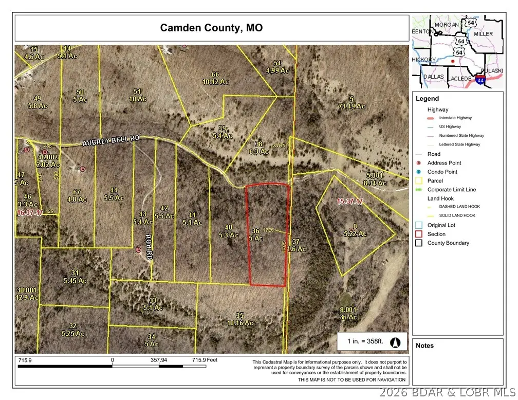 5.0 ac Aubrey Bell Road, Camdenton, MO 65020 - #1
