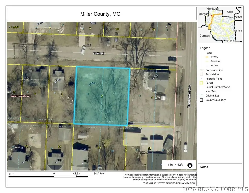 406 W. Court Street W #Lots 3 & 4 Welchs ADD, Eldon, MO 65026 - #1