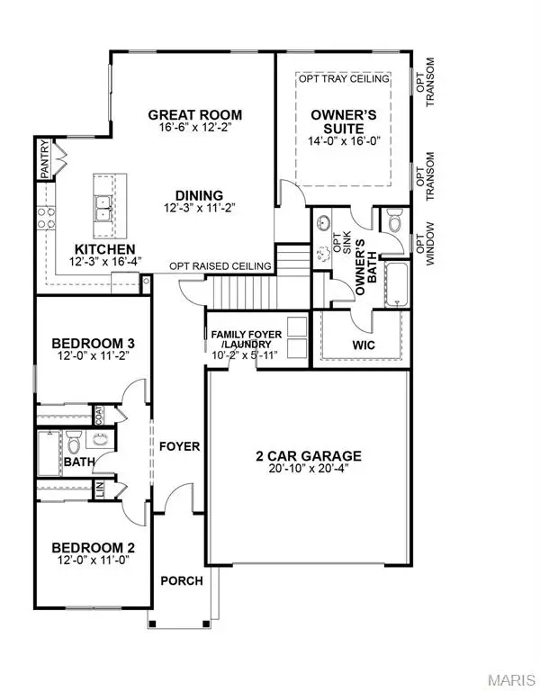 1 The Franklin 2 Car At Strawberry Farms, O Fallon, MO 63376 - #2
