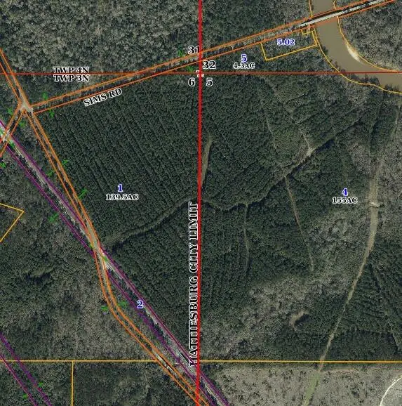 0 156.3 Acres (mol) James & Sims, Hattiesburg, MS 39401