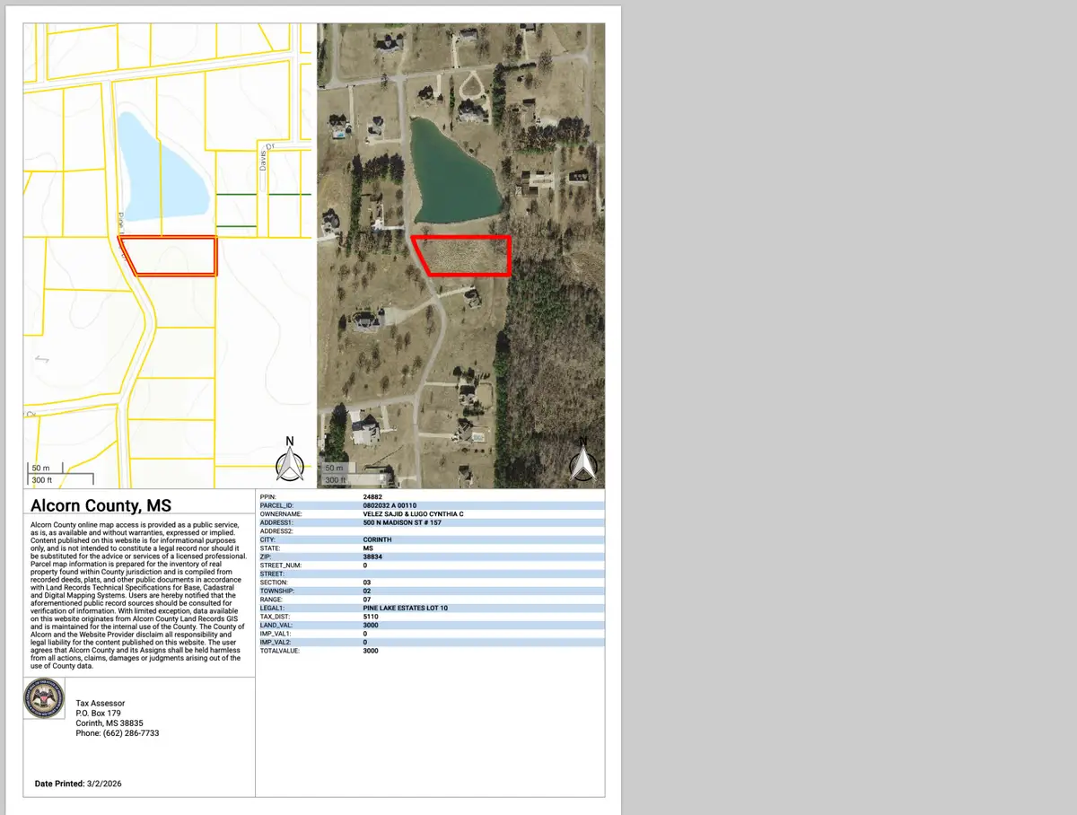 Pine Lake Dr., Corinth, MS 38834 - #1