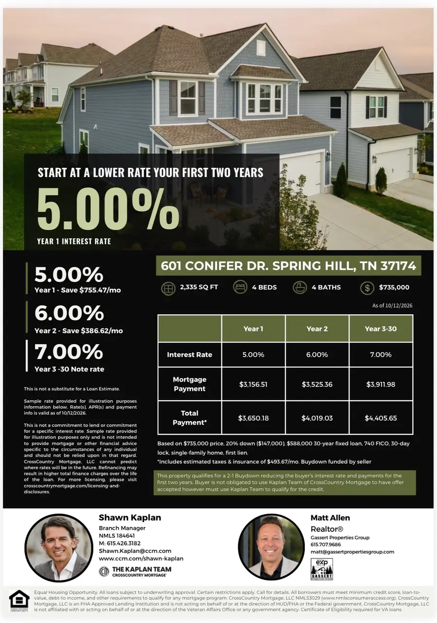 601 Conifer Dr, Spring Hill, TN 37174 - #2