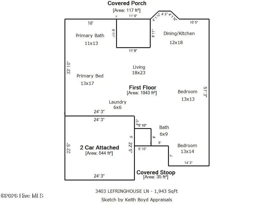 3403 Lefringhouse Lane, New Bern, NC 28562 - Image #2