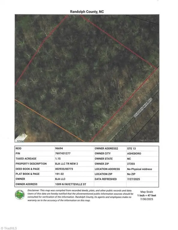 Lt 2 Osborn Mill Rd Osborn Mill Road, Seagrove, NC 27341 - #2