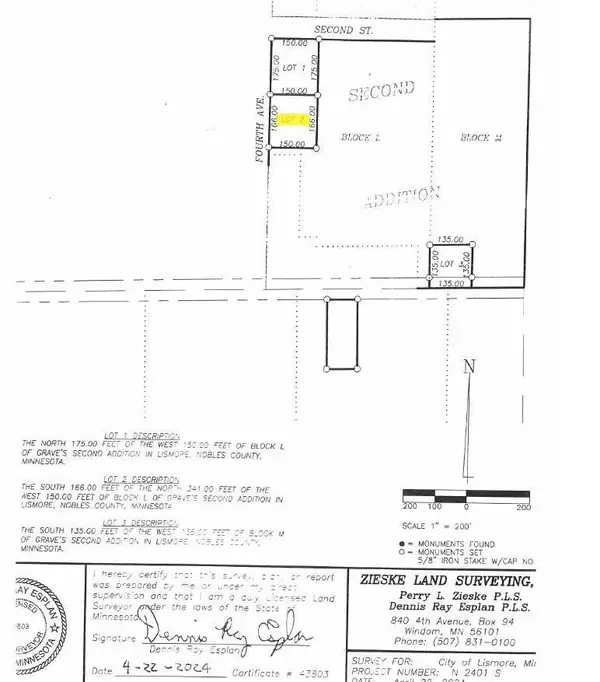 TBD 4th St., Lismore, MN 56155