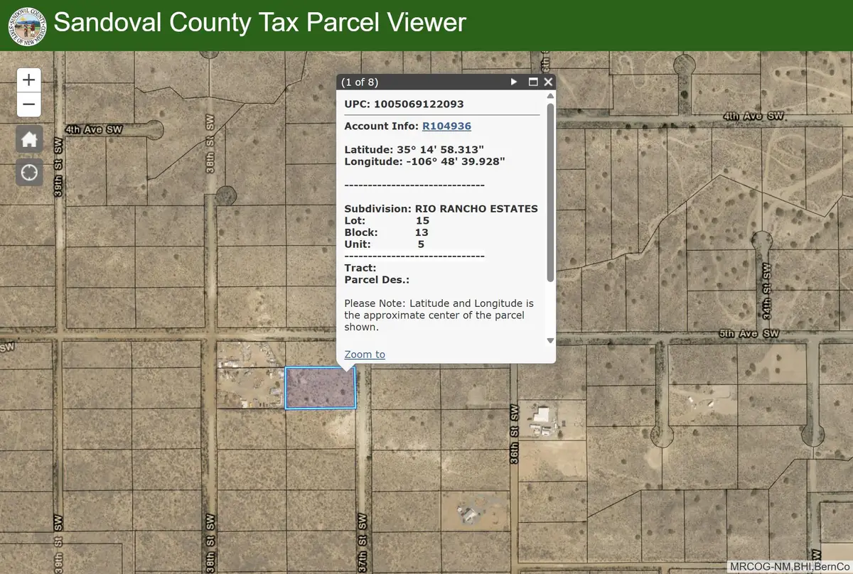 Lot 16 37th Street Sw, Rio Rancho, NM 87124 - Image #1