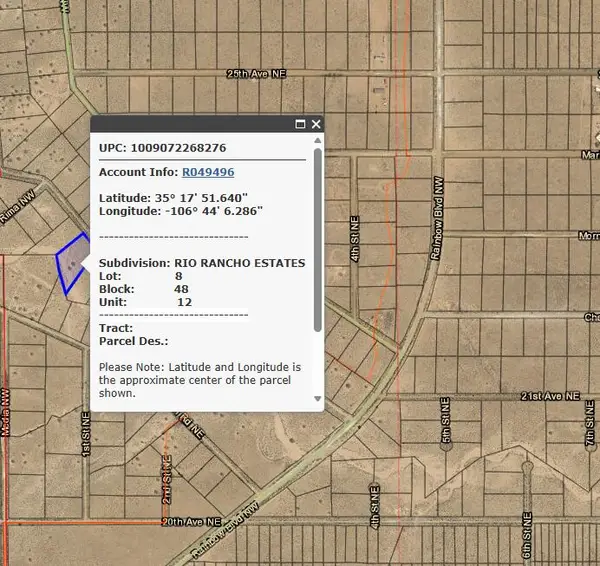 Date Road Ne, Rio Rancho, NM 87144