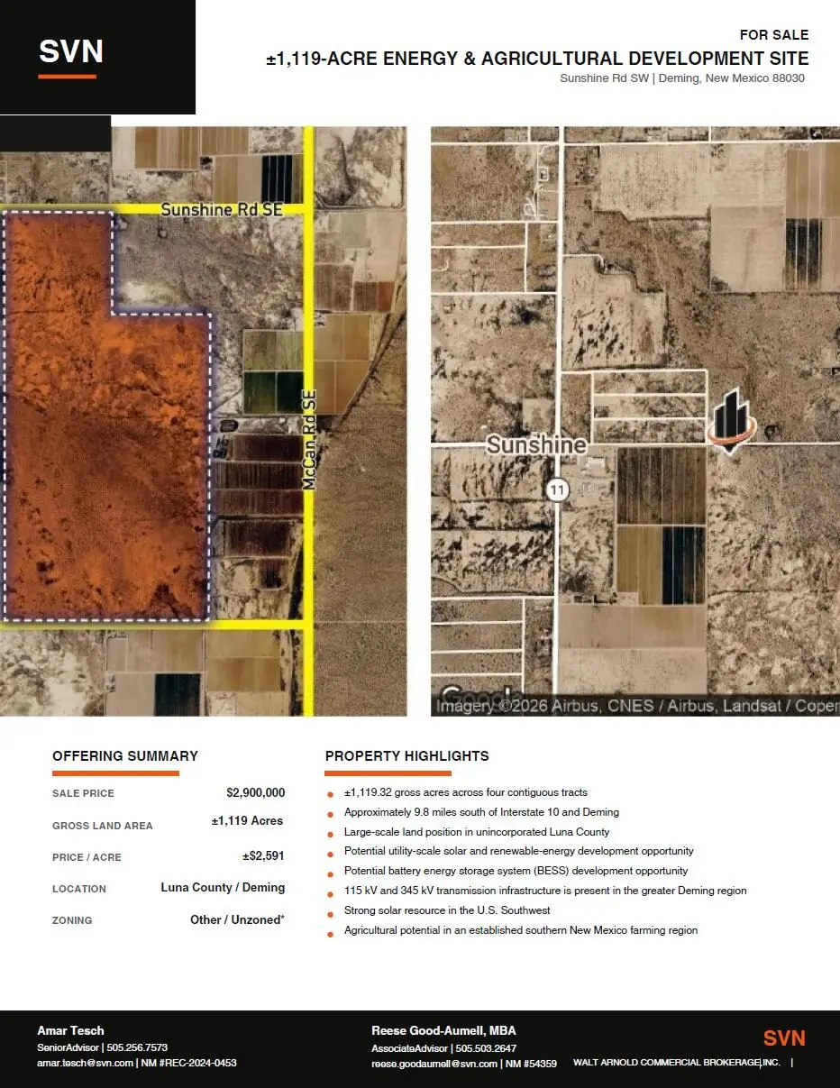 +/- 1,119.32ac Energy & A-1 Land, Deming, NM 88030 - #1