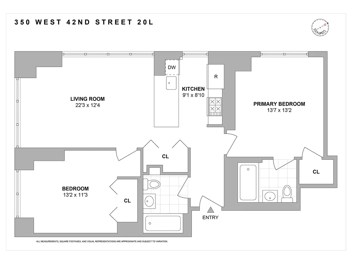 350 W 42nd Street #20L, Manhattan, NY 10036 - #1