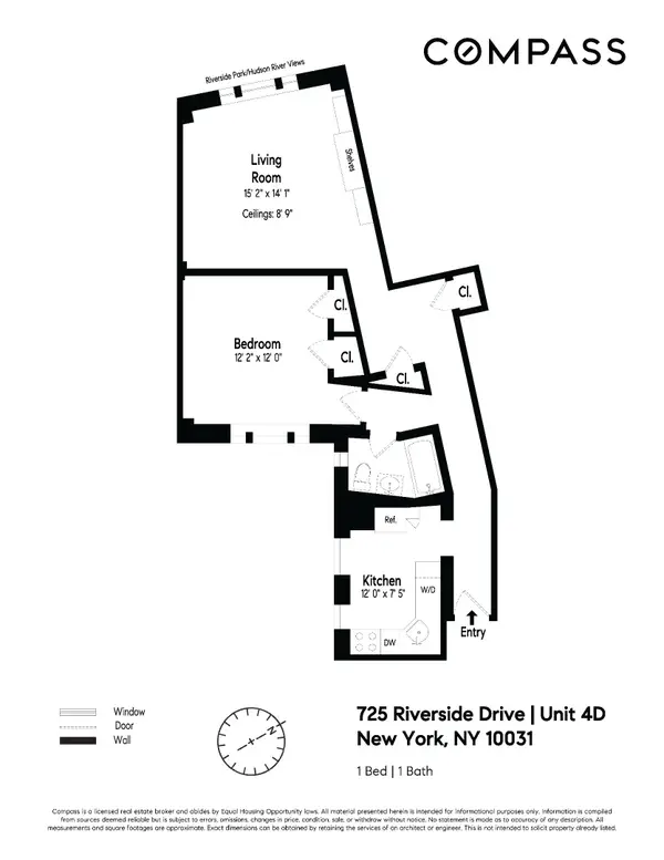 725 Riverside Drive #4D, Manhattan, NY 10031