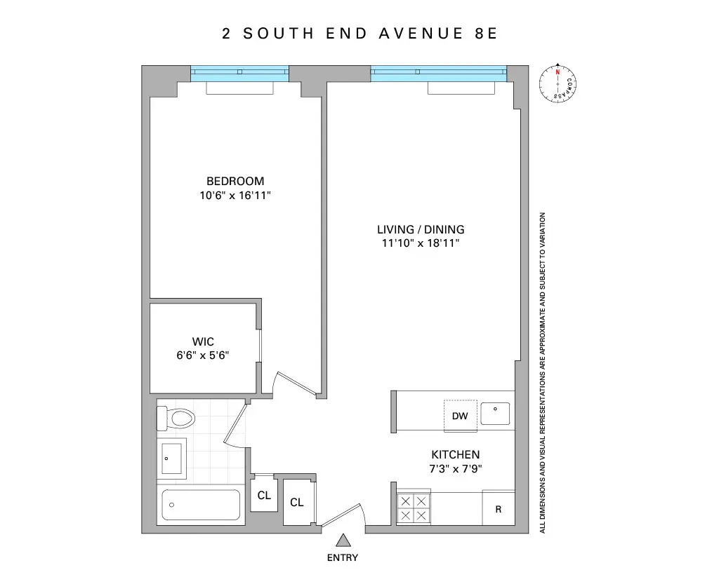 2 S End Avenue #8E, Manhattan, NY 10280 - #1