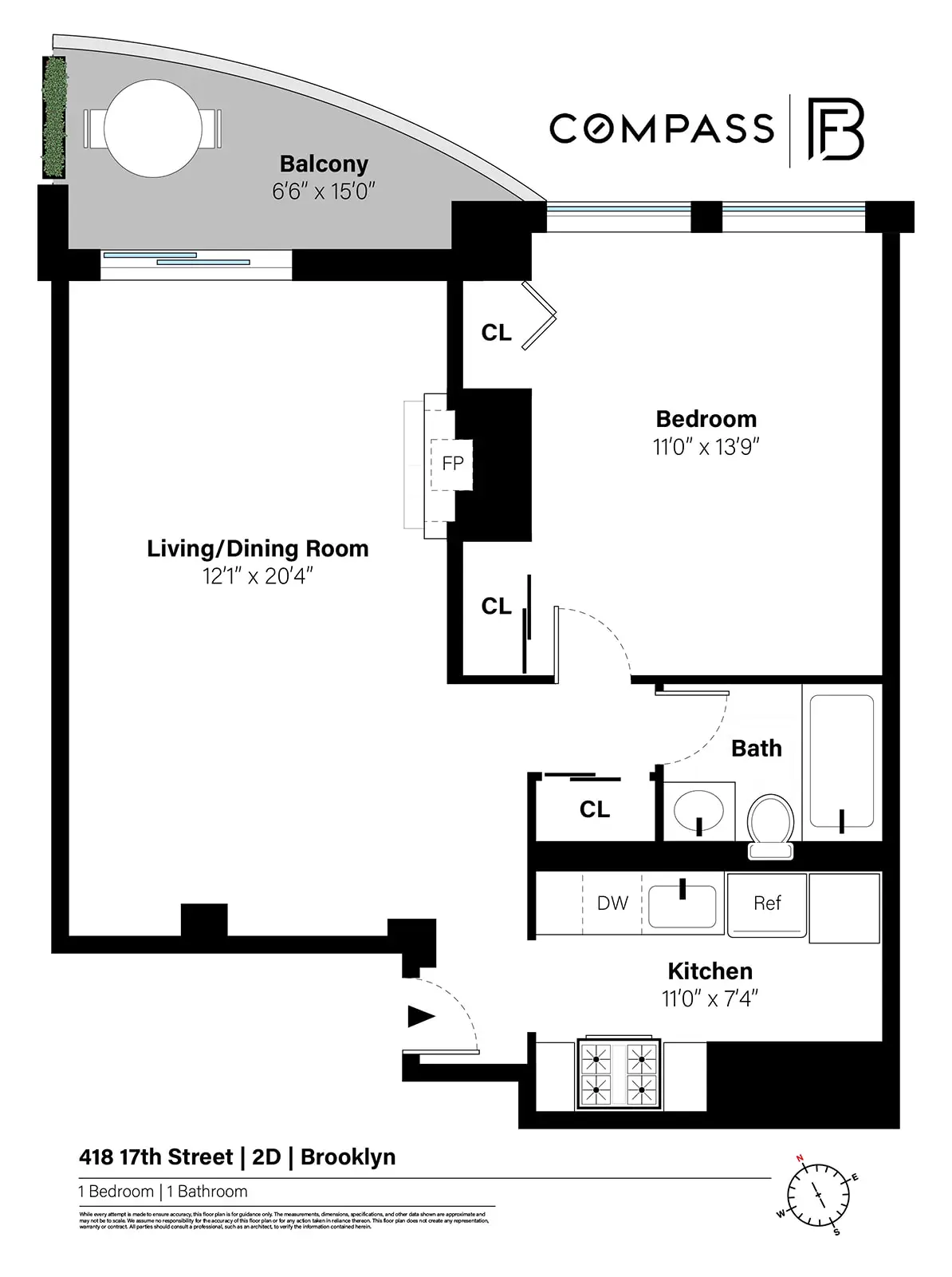 418 17th Street #2D, Brooklyn, NY 11215 - #1