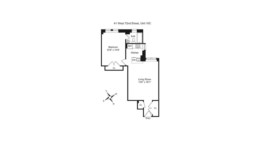 41 W 72nd Street #10C, New York, NY 10023 - #2