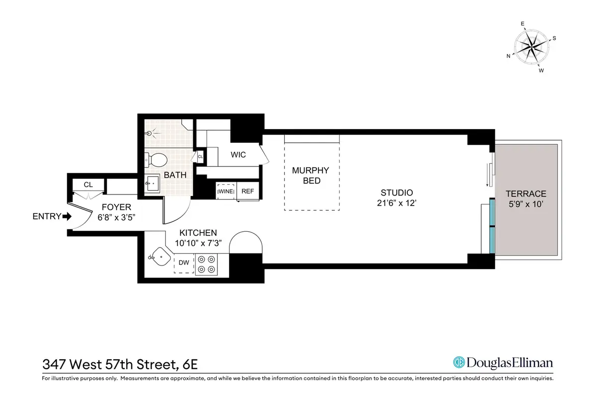 347 W 57th Street #6E, Manhattan, NY 10019 - #1