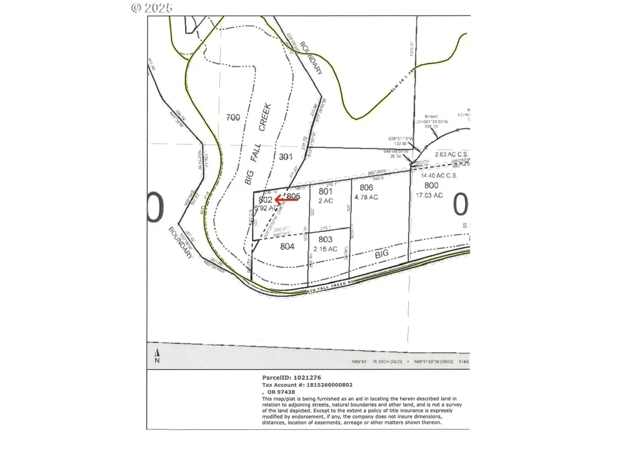 Big Fall Creek Rd #802, Fall Creek, OR 97438 - Image #1