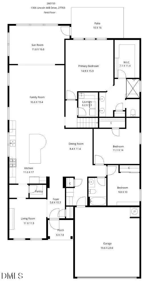 1306 Lincoln Mill Drive, Durham, NC 27703 - #2