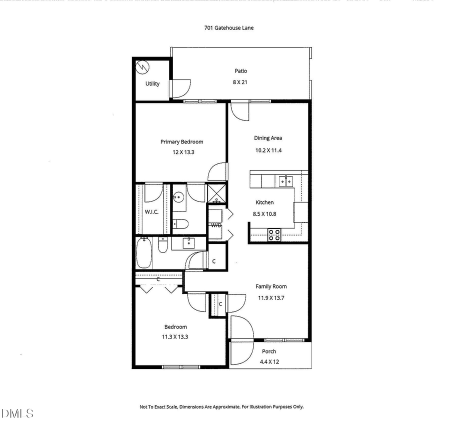 701 Gatehouse Lane, Durham, NC 27707 - #2