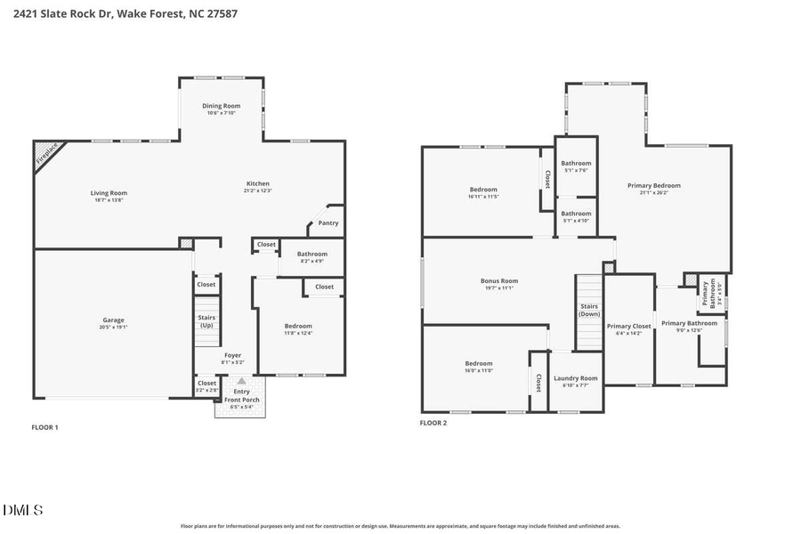 2421 Slate Rock Drive, Wake Forest, NC 27587 - #2