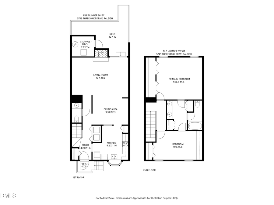 5749 Three Oaks Drive, Raleigh, NC 27612 - #2