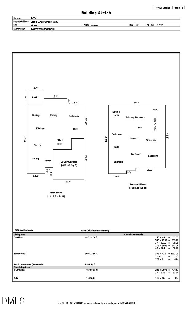 2456 Emily Brook Way Ne, Apex, NC 27523 - #2