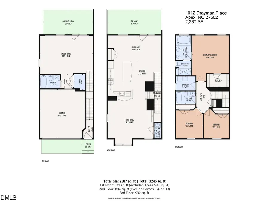 1012 Drayman Place, Apex, NC 27502 - #2