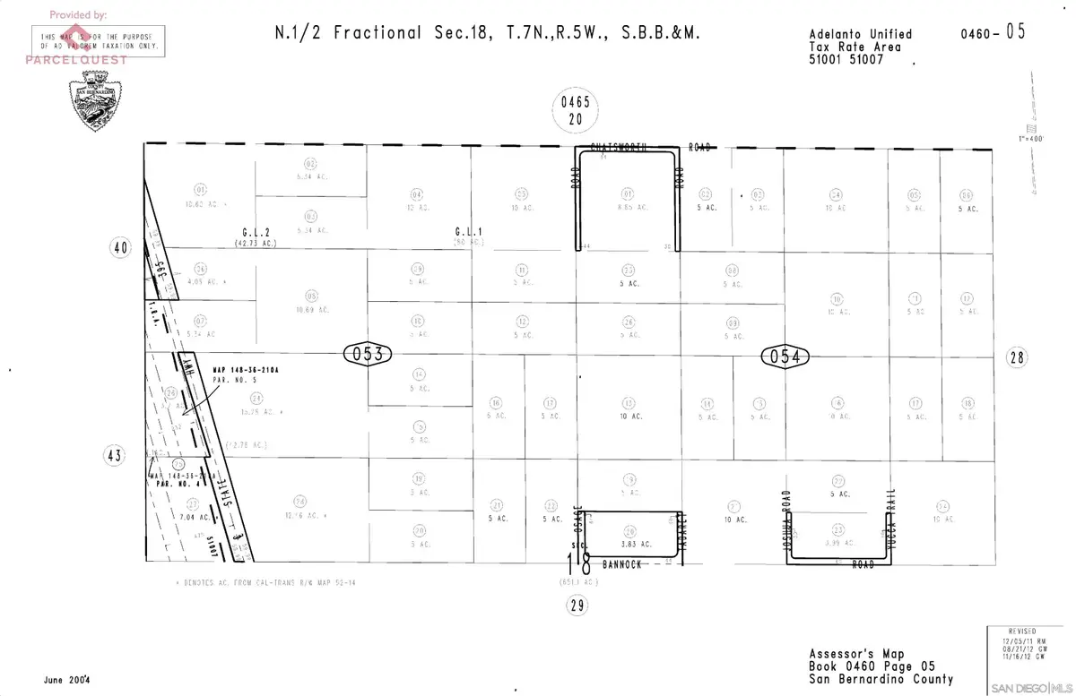 00 None #N 1/2 SW 1/4 SE 1/4 NE 1/4 SEC 18 TP 7N R 5W, Adelanto, CA 92301 - #1