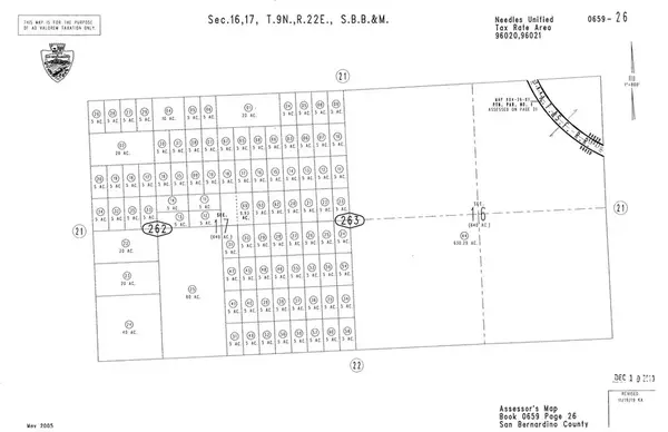 0 Sec/twn/rng/mer:n2nw4sw4 S17t09nr22e, Needles, CA 92363