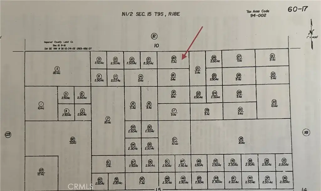 0 N1/2 Of Nw1/4 Of Nw1/4 Of Ne1/4 Sec 15 T9s R18e 5a, Winterhaven, CA 92283 - Image #1