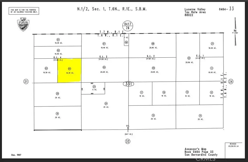 0 Harrod Parcel #0464-331-04, Lucerne Valley, CA 92356 - Image #1