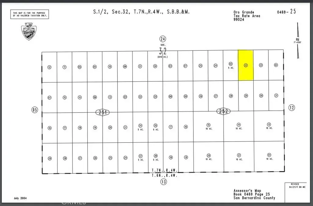 0 Silver Mountain(south Of)parcel #0469-252-22, Oro Grande, CA 92368 - Image #1