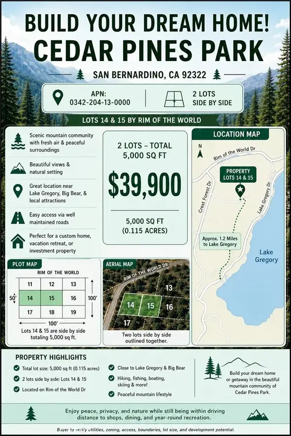 0 Crest Forest, Cedarpines Park, CA 92322