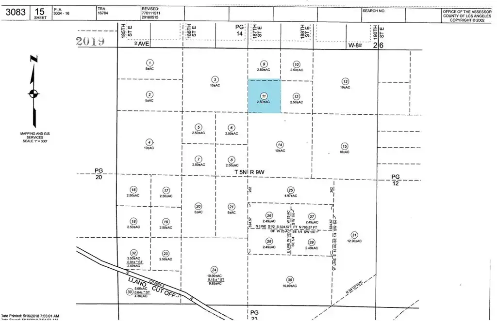 0 187th / Avenue W10, Llano, CA 93591 - #1