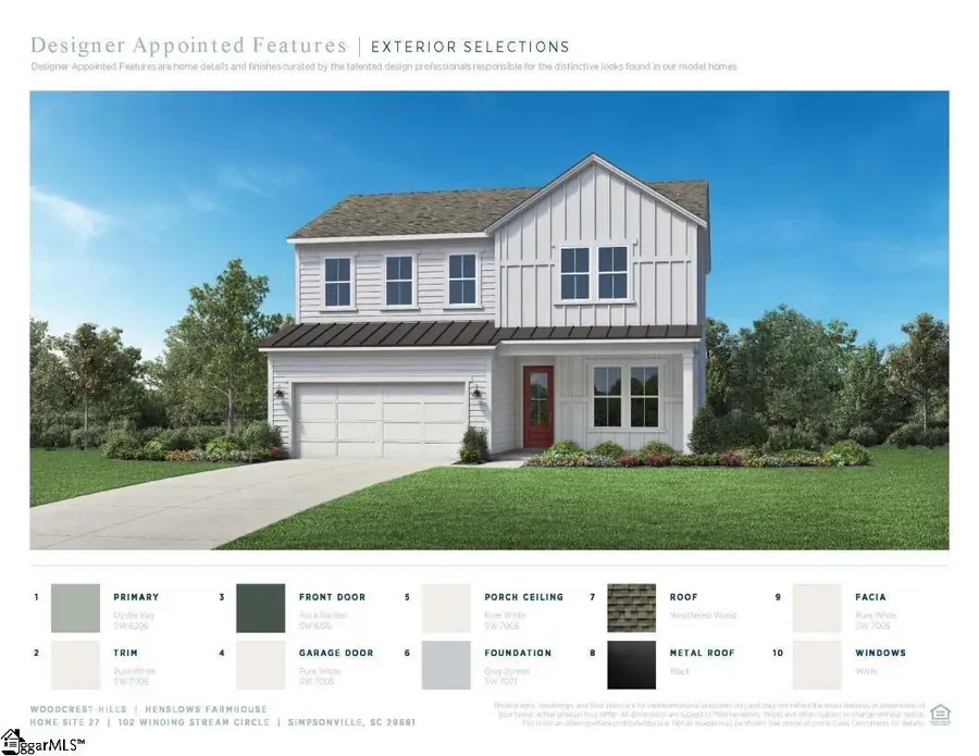 102 Winding Stream Circle #Lot 27 Henslows Farmhouse, Simpsonville, SC 29681 - #2