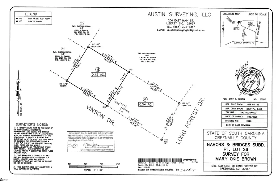 0 Vinson Drive, Greenville, SC 29617-2042 - #2