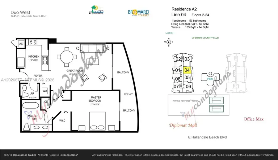 1745 E Hallandale Beach Blvd #2104W, Hallandale Beach, FL 33009 - #2