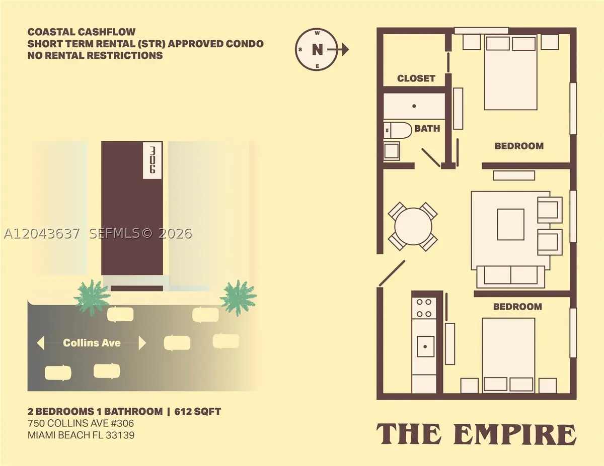 750 Collins Ave #306, Miami Beach, FL 33139 - #1