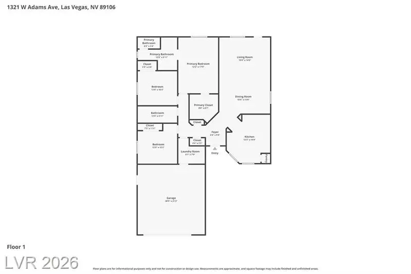 1321 W Adams Avenue, Las Vegas, NV 89106 - #1