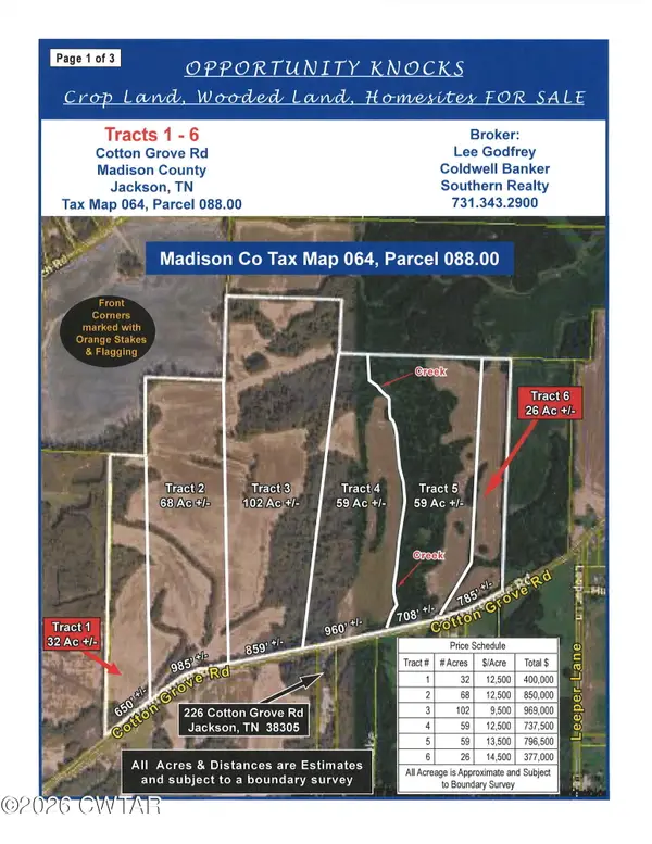 Tract 3 Cotton Grove Road, Jackson, TN 38305
