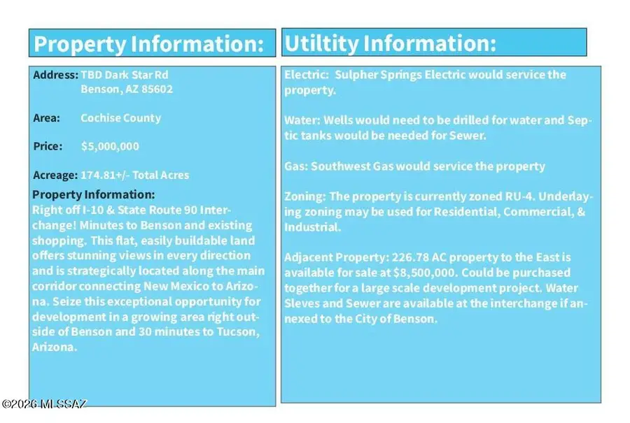 TBD N Dark Star, Benson, AZ 85602 - #3