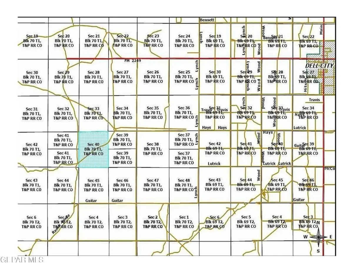 70 TSP 1 Sec 40 T & P Lot 27, Dell City, TX 79837 - #1