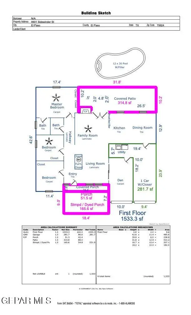 9901 Sidewinder Street, El Paso, TX 79924 - #3
