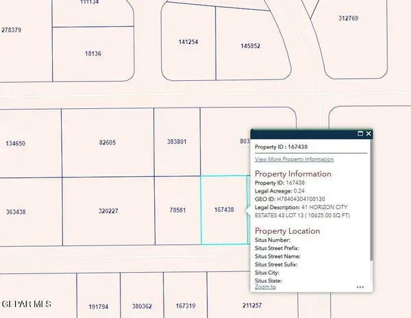 PN-167438 41 Horizon City Estates Lot 13, Horizon City, TX 79928